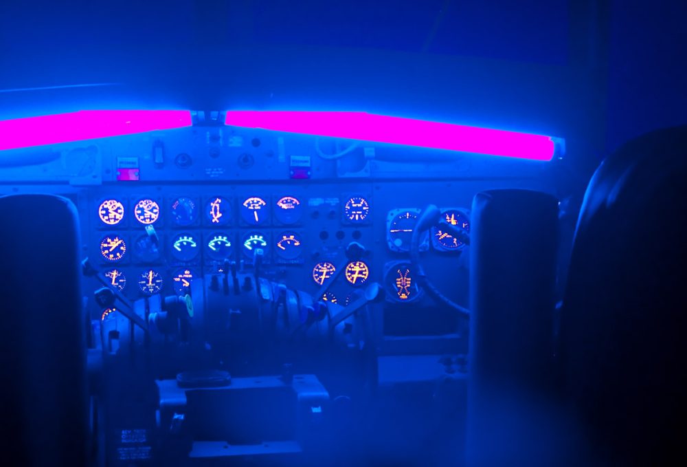 Cockpit in the airplane VIP room
